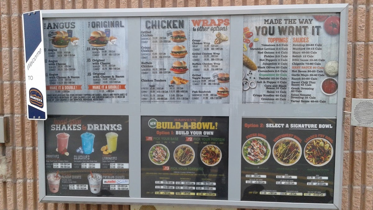 Menu - Harvey's photo 3